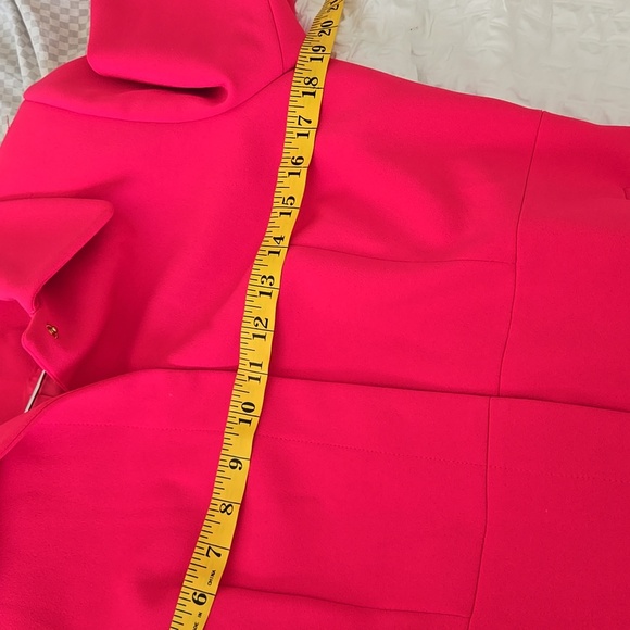 Calvin Klein Pink Work Corporate Blazer With Flare Sleeves And Snap Buttons - Picture 4 of 11